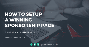 Sponsorship training - how to get sponsored by Roberto Candelaria